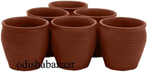 Creativegifts Keramika 6 PC Kulhar Kulhad Čaše Tradicionalni indijski chai čaj za čaj 12 veleprodajnih parcela