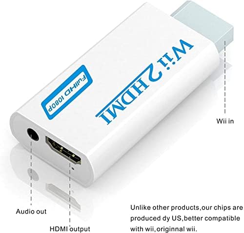 Daloca Wii do HDMI Converter Wii na HDMI adapter, Wii na HDMI 1080p 720p 3,5 mm izlaz video i