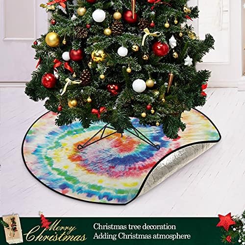 Tie Dye Swirl Christen Tree Mat Vodootporan stalak za stalke Mat tepih ispod božićnog stabla