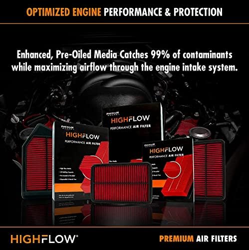 Highflow PA99071x, visoki performanse, unaprijed ulje za jednokratnu motor motora filter | Odgovara 2020-16