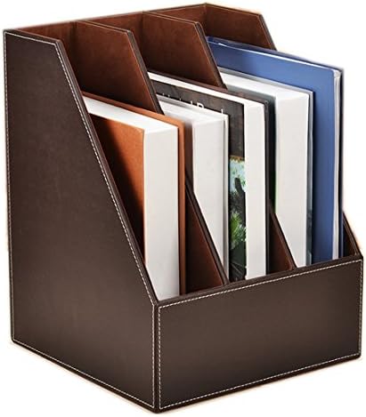 Vertikalni stil, kožni časopis držač uredskog stola Organizator datoteka datoteka dokumenta kutija Books Books