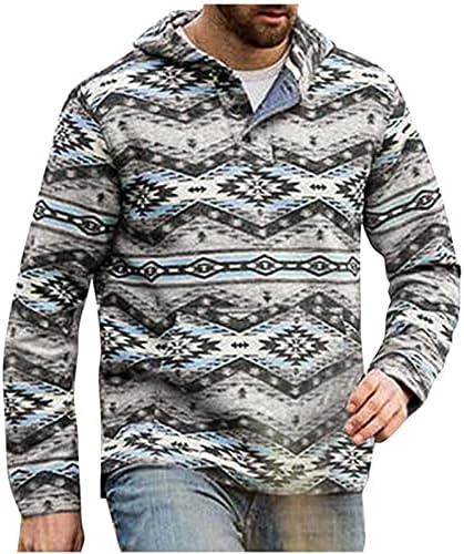 Muška pulover dukserica Cross Ethnic Print Patchwork dukserica pulover za muškarce plišane tople jakne od