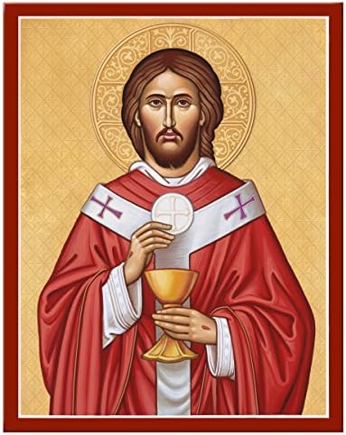 Manastirske Ikone Isus Hrist Prvosveštenik Reprodukcija Ikona Postavljene Ploče