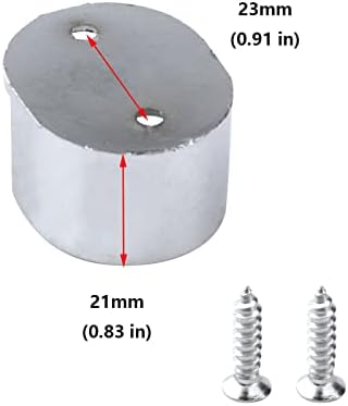 Antrader 4-pakovanje metal 1,0 DIA ormar za ormar za prirubnice za prirubnice nosač police u obliku police Srebrni