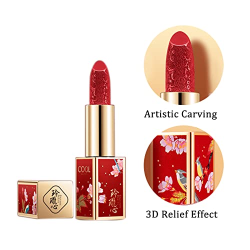 LAMUSELAND mat crveni ruž, dugotrajni vodootporni visoko pigmentirani Kineski Palace Style lip Stain