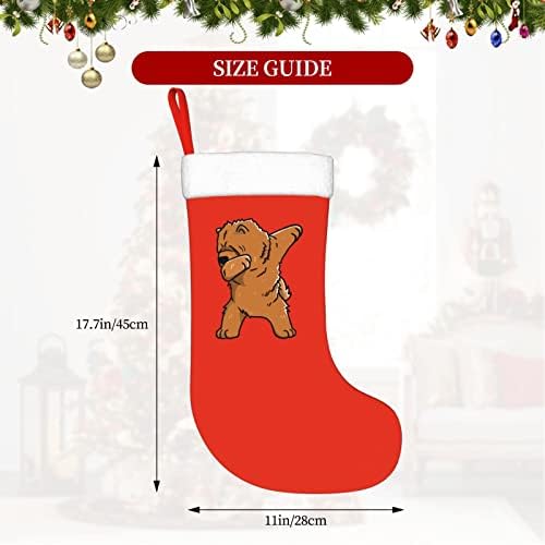 Yuyuy Chow Chow Dog Božićni čarapa za odmor Kamin Vješanje čarapa 18 inča čarape