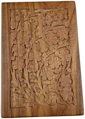 Indian Gleance Drvena urna kutija - ljudska pogrebna kremacija urn sa ručnim isklesanim dizajnom