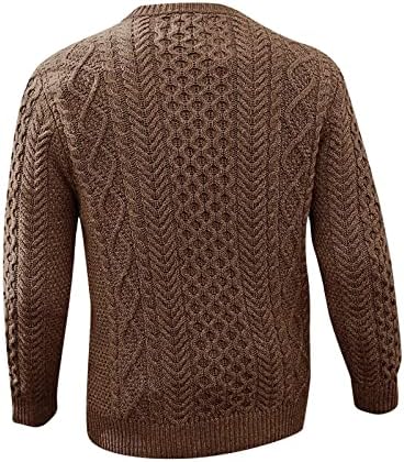 Padasso ružni džemper plus veličina, muški džemper čvrst modni okrugli vrat dugih rukava pleteni vrh