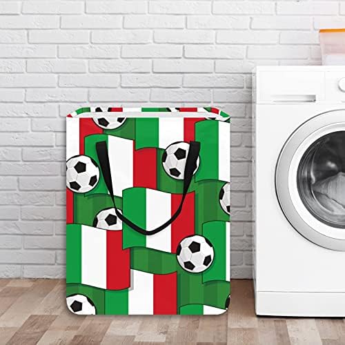Italija Zastavi Fudbalske kuglice za pranje rublja za pranje rublja Skladište kante sa ručkama za mršave,