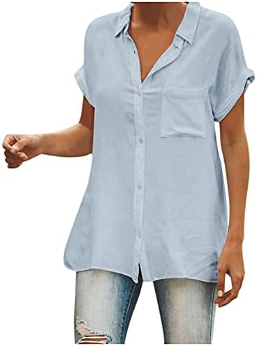 Crew Neck duksevi prozračne gradijentne kratke rukave majice za žene Retro ljeto trendi Casual Loose