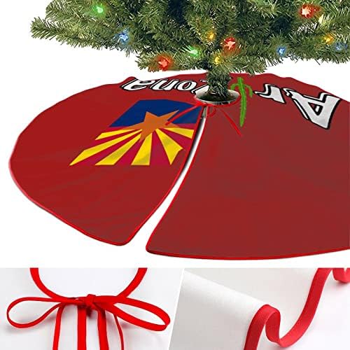 Cactus Arizona Flag Mapa Christmas Drvo suknje Soft Xmas Tree Mat Božićni ukras za odmor za odmor Početna