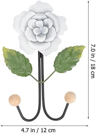 Luozzy 2pcs Rose Rose Rose Rose Coverove kuke ukrasne zidne montirane dvostruke viseće vješalice za viseće