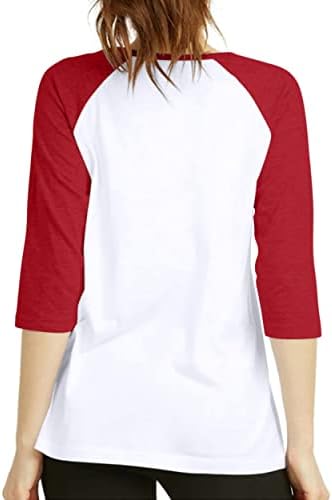 Žene 3/4 rukava za bejzbol tee - dres od raglanskog dresa Tors tromjesečje majice majice