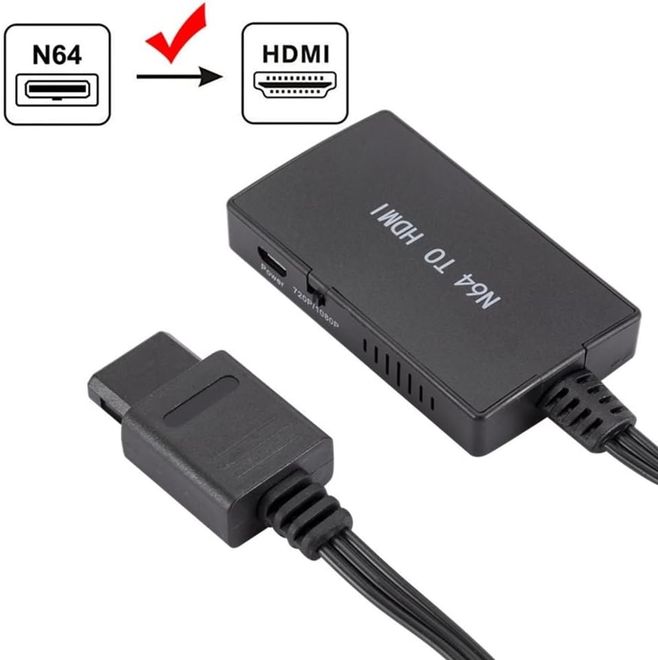 Jrshome N64 to HDMI adapter Converter w / HD kabl za Nintendo Gamecube Super NES SNES nema potrebe za instaliranjem