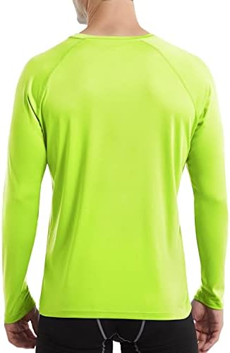 Hiskywin muške košulje dugih rukava lagana UPF 50+ zaštita od sunca SPF Vanjske majice Ribolov