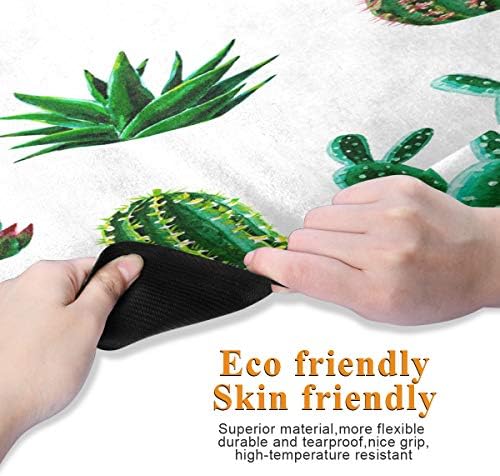 Qilmy akvarel egzotični kaktus neklizajuća štampana prostirka za vježbe za jogu, Pilates, istezanje,