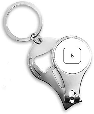 Simbol tipkovnice B Art Deco poklon modni noktilni prsten za prsten za ključeve ključeva za boce