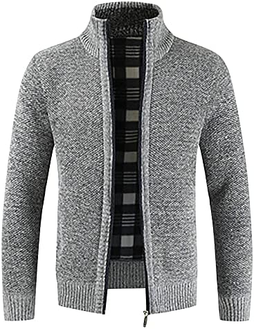 Dudubaby Svijetli džemper za mensuutumnu i zimsku modnu kardiganu tople džemper sa kapuljačom