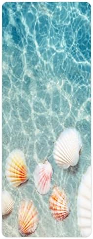 Ocean Beach Seashell prostirka za jogu sklopiva putna podloga za fitnes i vježbe sklopiva prostirka