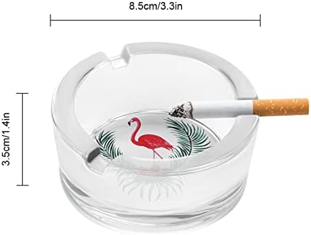 Flamingo uzorak staklene pepeo za cigarete otporne na vjetropstvo za smeće može se tiskati maštoviti ladice