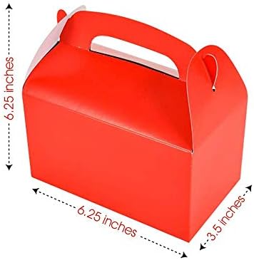 ARTCREATIVIVTIVNOST Crvena obrada kutija za slatkiše, kolačiće i zabave - pakovanje 12 božićnih kutija
