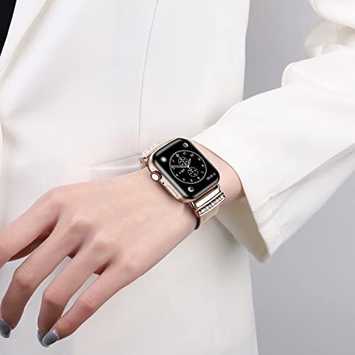 Kožni bend Kompatibilan sa Apple Watch Band Women 38mm 40mm 41mm 42mm 44mm 45mm 49mm Dressy Fashion Kožni