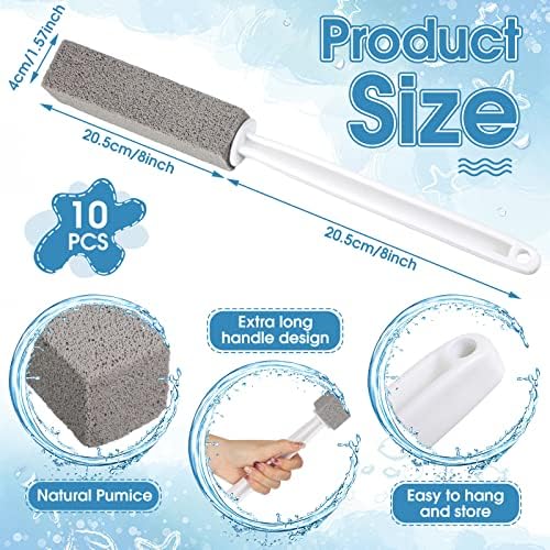 10 pakovanje pumenice kamen sa dodatnom dugim ručicama za čišćenje grickalice čišćenje cigle WC školjka za čišćenje