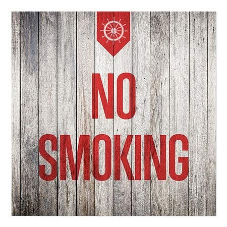 CGsignLab | Ne pušenje -nautično drvo prozor Cling | 5 X5