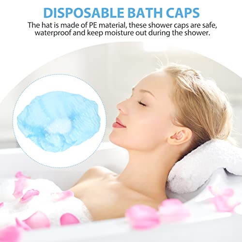 Šerchpry Ženske kape za tuširanje 200pcs Jednokratni kape za kupanje, plastične čiste tuš kabine, kape za rastezljive