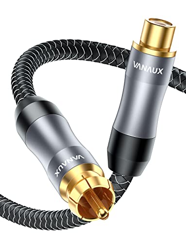 Vanaux subwoofer produžni kabel, 26ft muški do ženskog subwoofer kabela, RCA digitalni koaksijalni