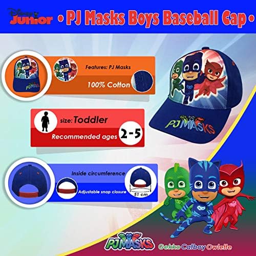 PJ Masks plava bejzbol kapa za dječake - veličina mališana od 2-5 godina