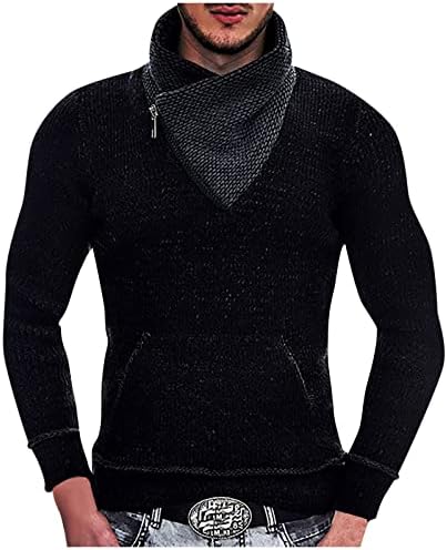 Bluza s dugim rukavima, europska i američka muško pletena pulover s kapuljačom gornjim tankom džemper