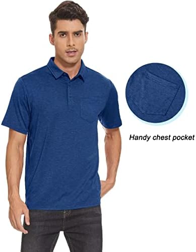 KEFITEVD muške Polo majice kratki rukav dres Golf majice na otvorenom Pique Performance Quick Dry