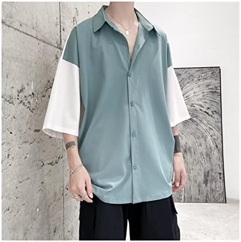 CCBUY Summer Men Shirts Oversize kontrast Casual bluze Tops Harajuku Muška Casual kardigan Odjeća