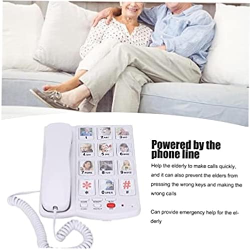 Telefon za starije osobe - Kompletna fiksna mreža za starije osobe sa velikim tipkama - Jednostavan za upotrebu
