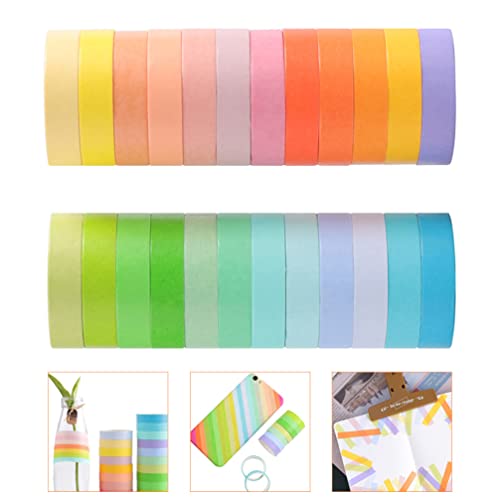 Tofficu scretbooking potrošni materijal potrošni materijal 24 role u boji umirujuća traka dugina boja DIY Scrapbook