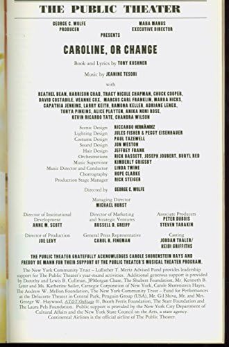 Caroline ili promjena, off-Broadway raspis + Tonya Pinkins, Anika Noni Rose, Veanne Cox