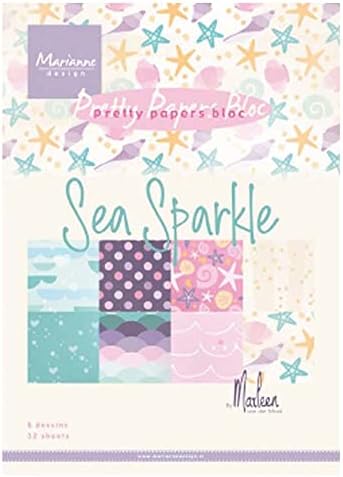 Marianne Design Sea Sparkle by Marleen Paper Pad, A5, Ljetna plaža