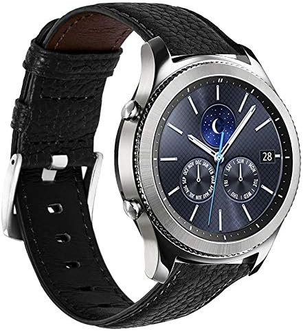 22 mm band originalna koža Kompatibilna sa Samsung Galaxy Watch 3 45mm / Galaxy Watch 46mm / Gear