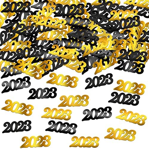 Xtralarge, sretna nova godina baner 2023-120x20 inča | Set balona velikog 38 paketa | Crne i zlatne