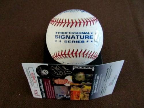 Carl Erskine 1948-1959 Brooklyn Dodgers Pitcher Stat potpisan auto bejzbol JSA - autogramirani bejzbol