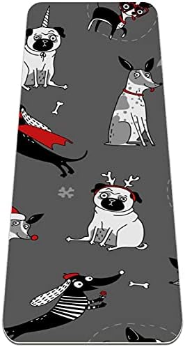 Siebzeh Božić životinja Mops Premium debeli Yoga Mat Eco Friendly gumene zdravlje & amp; fitnes non Slip