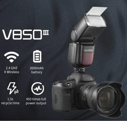 Godox V850iii Blic kamere, GN60 2.4 G 1/8000s HSS Speedlight sa 2600mah Li-ion baterijom, 1.5 S vreme recikliranja