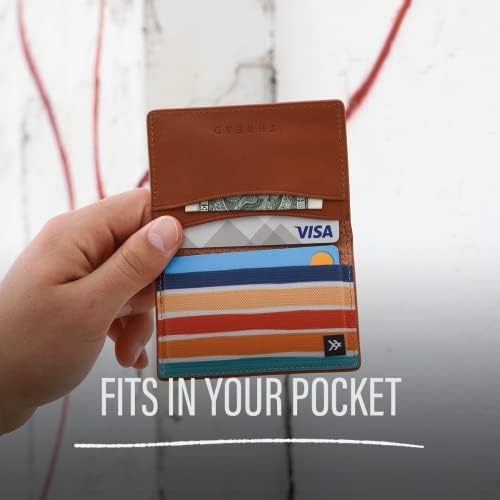 Tanak minimalistički bifold novčanik za muškarce & žene sa RFID | mali elastični držač kreditne