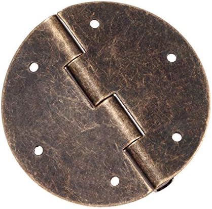 Yeteha antikva kutija šarke, 2pcs 6 rupa retro okrugli šarki hardver za nakit nakita na nameštaju za ugradnju
