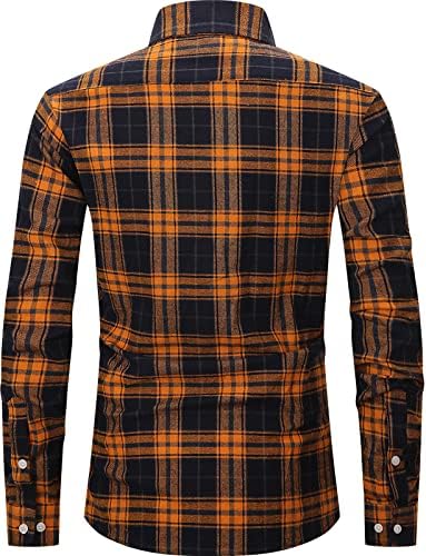 Muški gumb dole plaćene flannelne majice brušene redovito fit majice s dugim rukavima