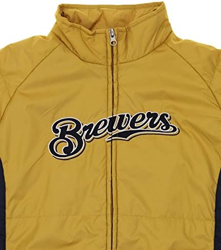 Outstuff MLB Youth Boys Milwaukee Brewers dvostruka klima puna zip jakna