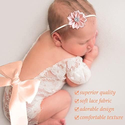 4 kom oprema za rekvizite za novorođenčad-Babytutu suknja slatka mašna za glavu i čipkasti kombinezoni