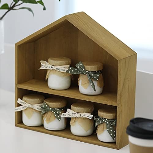 2-slojni drveni stalak za torte u obliku kuće držač za prikaz deserta stalak za voćne bombone
