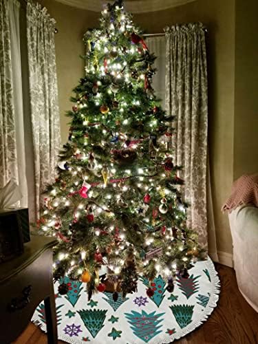 Xollar 48 inč Velika božićna suknja Mat crtani božićni drveće, Xmas Dekoracije stabla za zimsku zabavu Nova godina